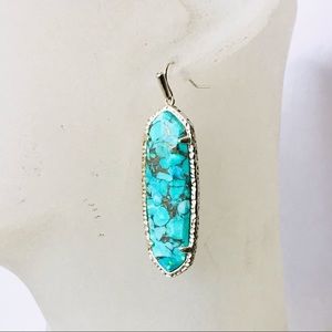Kendra Scott Payton Gold Drop Earrings in Bronze Veined Purple Turquoise Magnesite main image 1